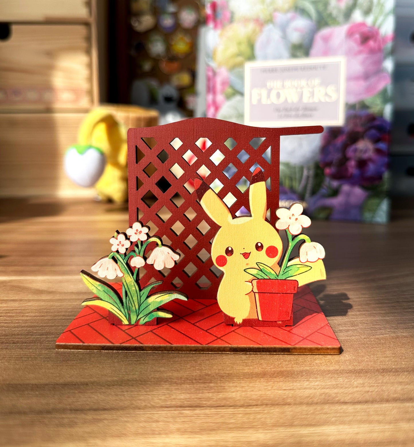 Pika Handmade Wooden Diorama Standee with Note Holder