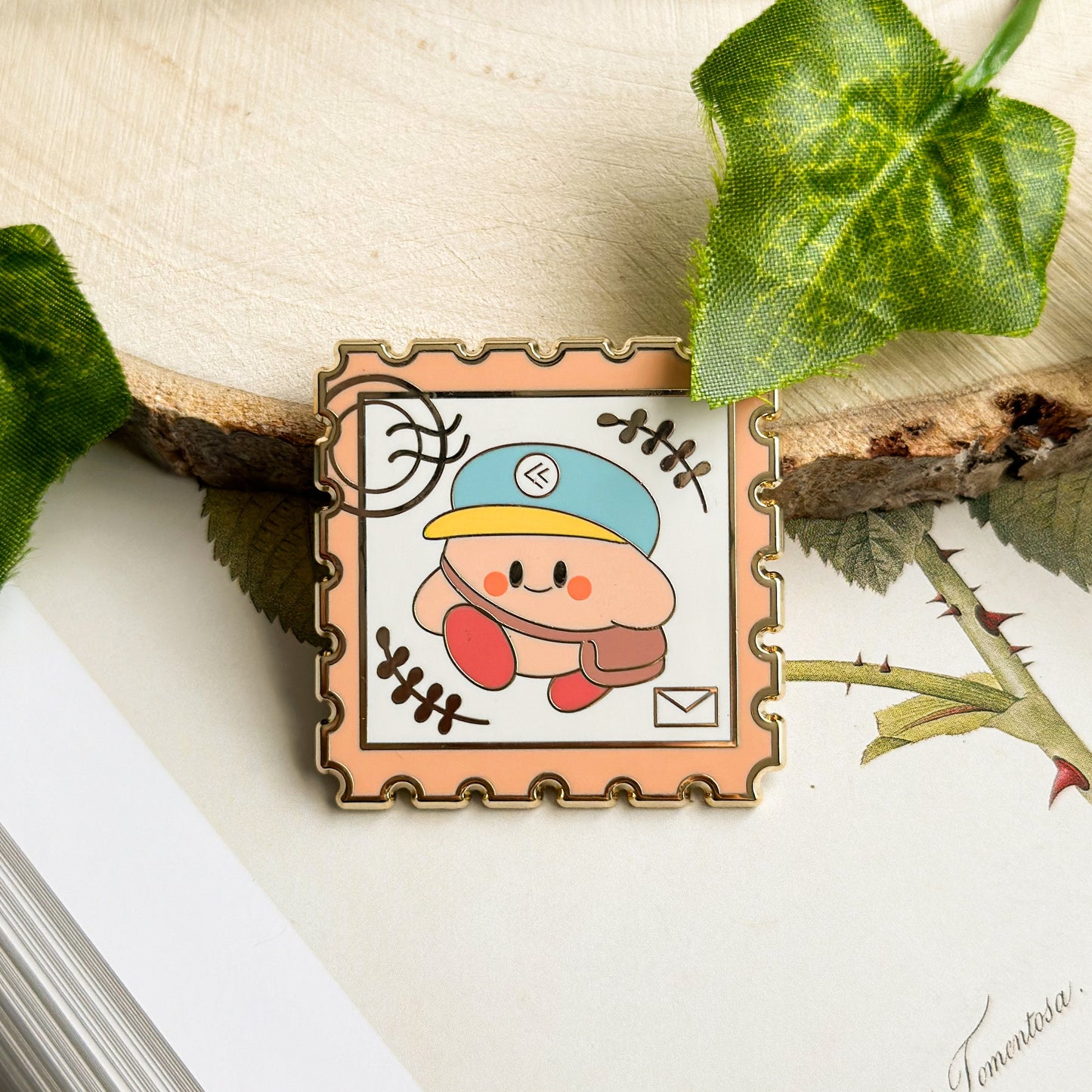 Kirby Stamp Enamel Pin