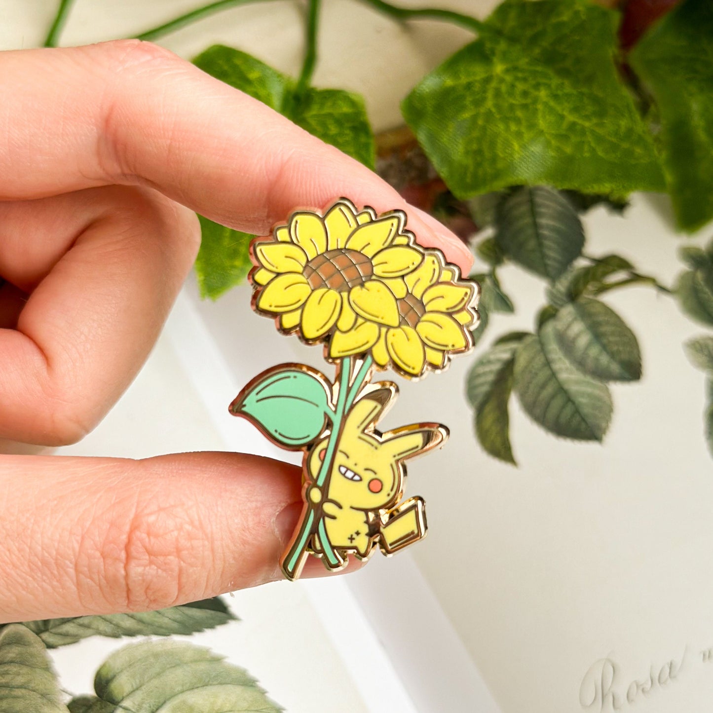 Pokemon Pikachu Sunflower Enamel Pin