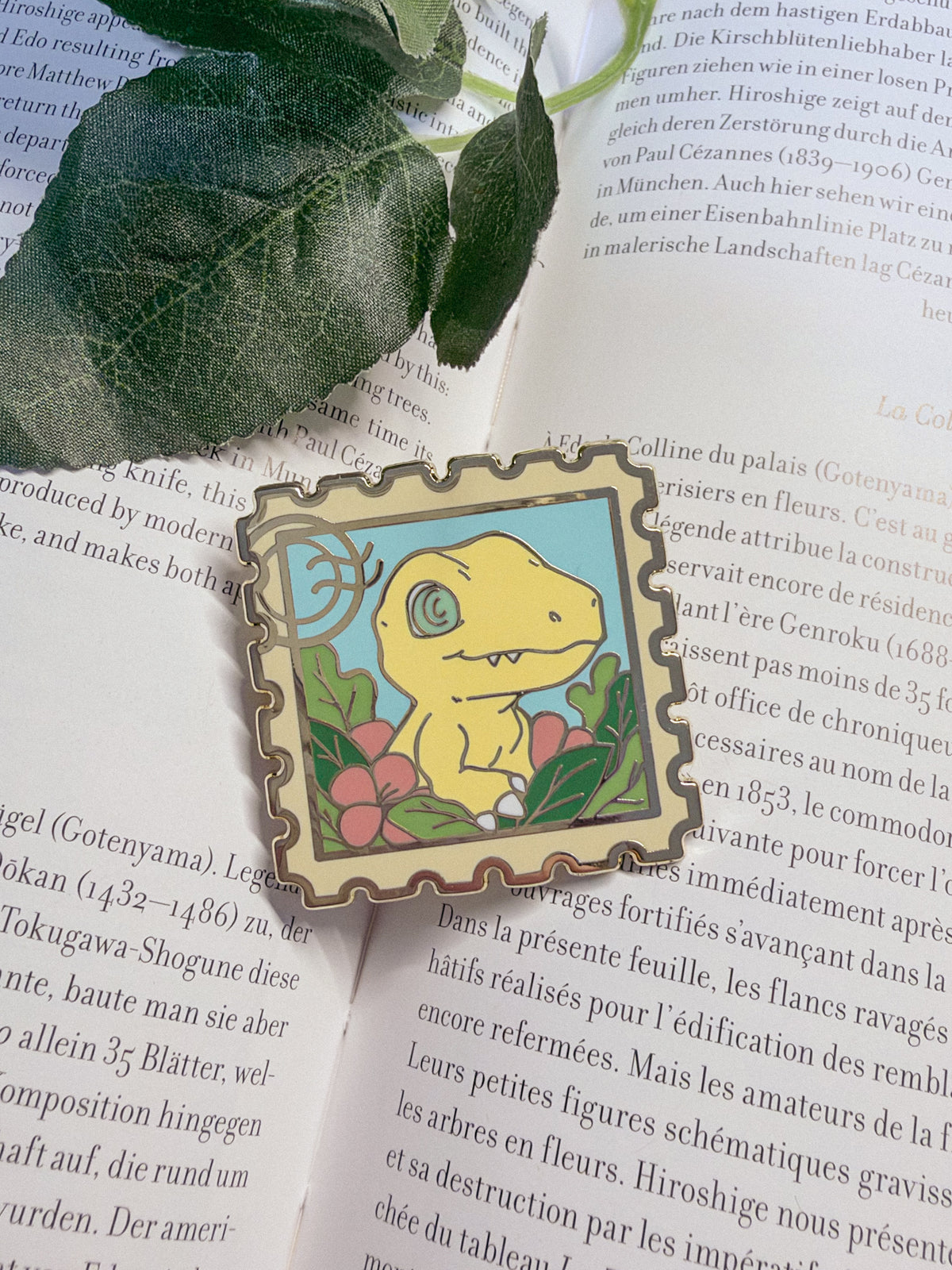 Agumon Stamp Enamel Pin