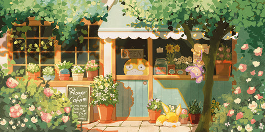 Flower Coffee Art Print